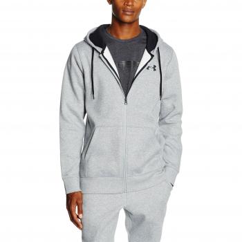 Under Armour Storm Rival Warm-Up Top, X‑Large, Full Zip, Grey Heather