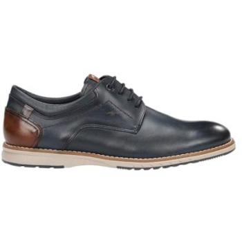 Sapatos de Couro Azul Fluchos Derby Masculino York Oceano 4