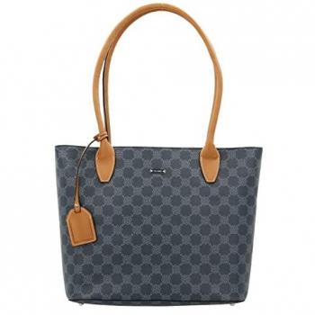 Picard Shopper Euforia Velluto Blu Cognac Bianco