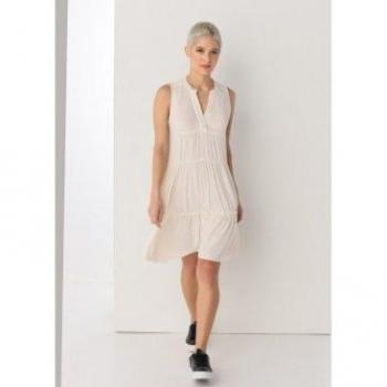 Robes Lois courtes pour femmes – modèle sans bretelles, couleur blanche, L