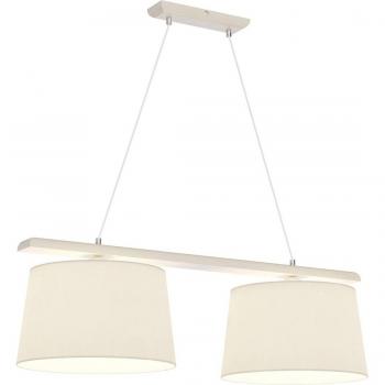 Lamkur Sweden hanging light, two-bulb, antique white