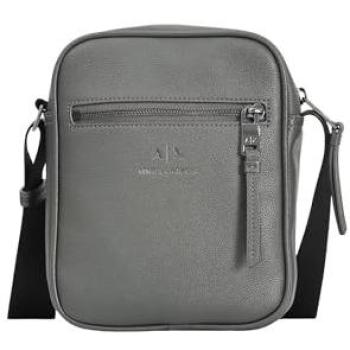 Borsello Grigio da Uomo Armani Exchange Logo Frontale