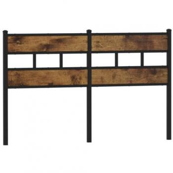 Tête de lit 4017088 chêne fumé 160 cm fer et bois d'ingénierie