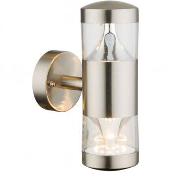 Außenwandlampen‑Serie Globo: 14 W LED Edelstahl Up‑Down Licht, Modell 34206
