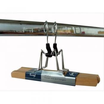 H&L Russel CAB1044 Double Wooden Hangers Set