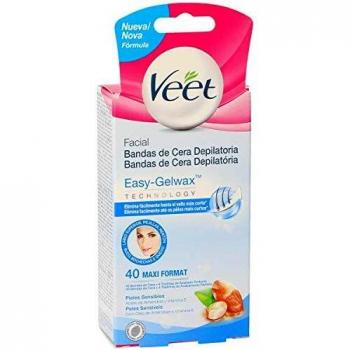 Veet Easy Gelwax Bänder für die Gesichtsdepilation 40 Stück