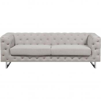 Beliani 3-Sitzer Sofa Beige mit Polsterbezug