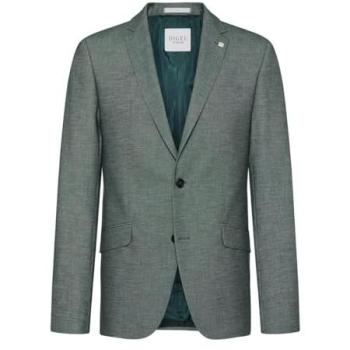DIGEL Herren Slim Fit Sakko in Meliertem Grün 54
