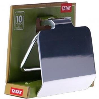 Accesorio de baño Tatay Portarrollos Flat Plateado