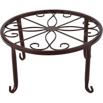 Support floral 4 pieds en fer – bureau jardin décoratif monocouche