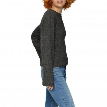QS Langarmshirt, weiches Rippenmaterial