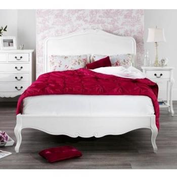 4ft6 Wooden Carved Bed Frame