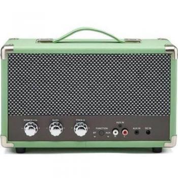 GPO Westwood Speaker Green 25W Retro con Subwoofer, Ingresso RCA e Bluetooth