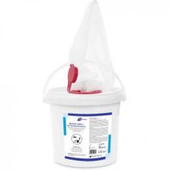 MediTrade Medizid® Alpha+ XXL Desinfektionstücher – 70 Tücher pro Eimer, 1‑lagig weiß