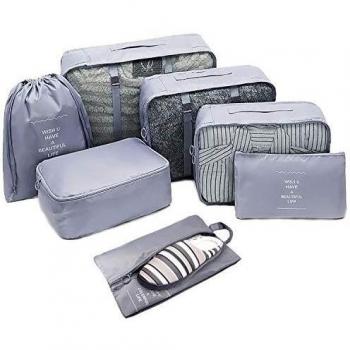 Koffer‑Packing‑Cubes (7‑teil) – Mehrzwecktasche für Kleidung, Kosmetik & Schuhe
