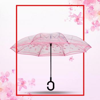 Parapluie Mains Transparent Auto-Support pour Voiture