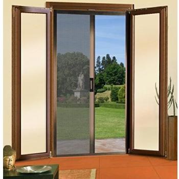 Mosquitera enrollable reducible bronce 160x250