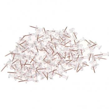 100pcs Transparent Rose Gold Board Pins