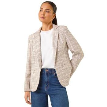Roman Petite Light Pink Boucle Blazer for Women – 8