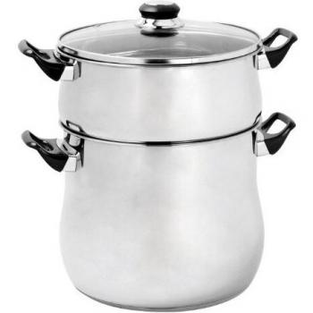 Couscoussier Acciaio Inox con Coperchio Vetro Crealys