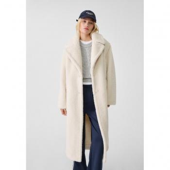 Cappotto effetto montone Ecru XS