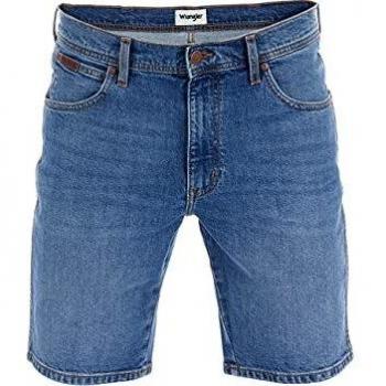 Wrangler Herren Jeansshorts Texas Kurze Stretch Shorts Regular Fit W34 Vintage Worn