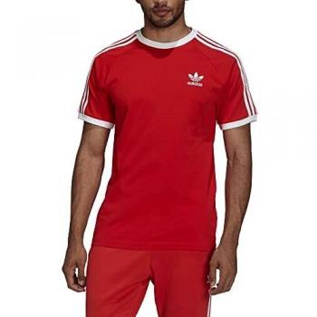 Red 3-Stripes Tee Adidas Uomo L