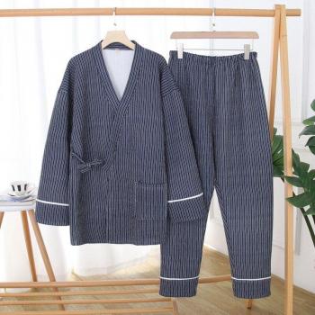 Lange Ärmel Kimono-Pyjama für Männer