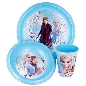 Set Piatto Ciotola Bicchiere per Bambini Frozen 2