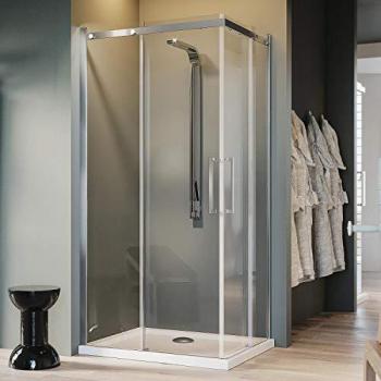 Claridad Premium: Mampara Ducha 8 mm Transparent – EasyClean Prime Corner 90x110 cm (Versión Izquierda)