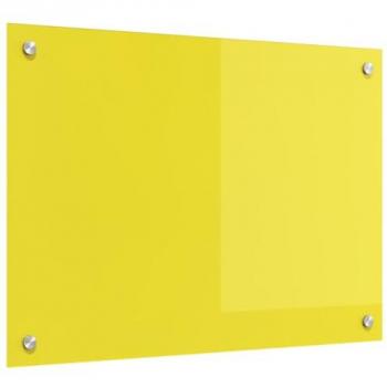 Yellow Kitchen Backsplash Tile – 70 × 50 × 0.6 cm, Tempered Glass, vidaXL