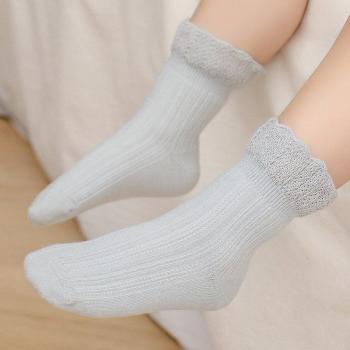 Kindersocken im Prinzessinnen-Stil, 3-12 Jahre, Ohne Knochen, Doppel-Nadel Nähtechnik