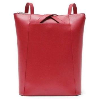 GRETCHEN „Crocus“ Cityrucksack – rotes Leder aus Italien, 30 cm