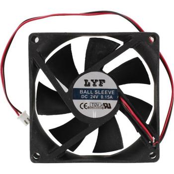 80mm x 25mm Black Brushless DC 24V Case Fan