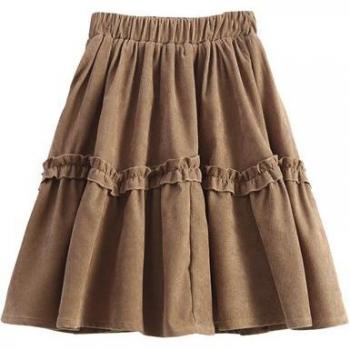 Vestido informal para niñas con diseño romántico otoñal