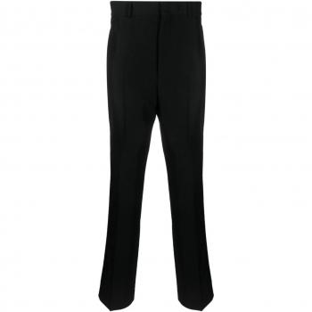 Palm Angels Black Stripe-Detail Cotton Trousers Size L