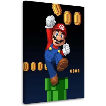 Colorful Mario Bros Canvas Artwork 40x60