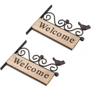Charming Vintage Bird Welcome Sign