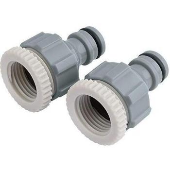Draper 1/2 and 3/4 BSP Tap Connectors Twin Pack