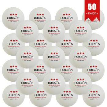 Huieson 40mm Three-Star ABS Ping Pong Balls 100 PCS Yellow