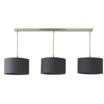ValueLights Unisex Reni Fabric Drum Drop Bar in Charcoal