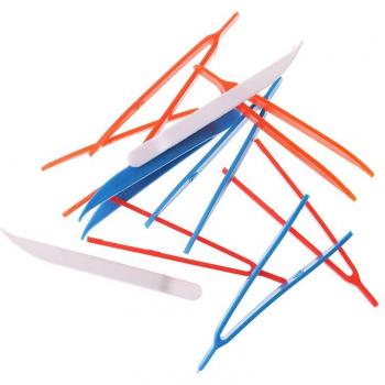 10pcs Assorted Color Plastic Tweezers for Teaching