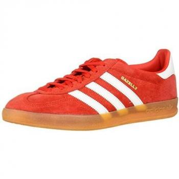 Adidas Originals Gazelle Indoor Sneakers for Men, Red (Active Red / FTWR White / Gum 3)