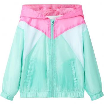 Giacca da Bambina 104 con Cappuccio e Cerniera Multicolore