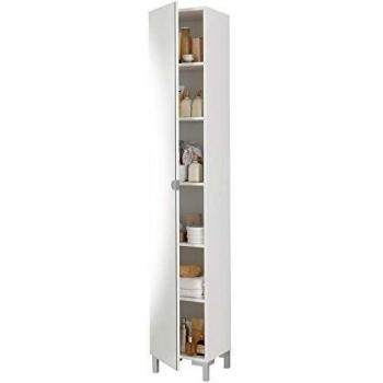 Tarragona High Cabinet by FMD, 33.5 x 195.5 x 31.5 cm, White