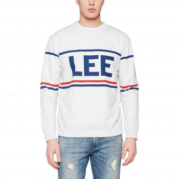 Sudadera Lee 90's Logo Crew, Hombre, Color Gris
