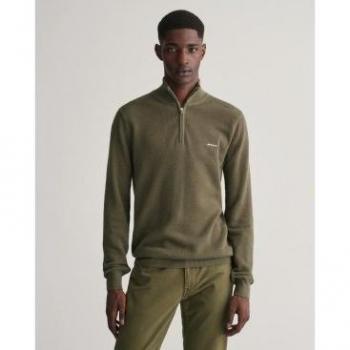 Gant Troyer COTTON PIQUE HALF ZIP mit Piqué-Struktur
