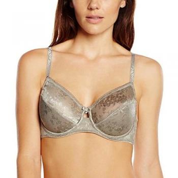 Sassa Damen BH 29036, Bügel, Einfarbig, 90C, Grau