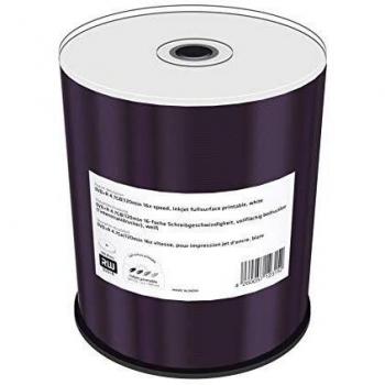 100 MediaRange DVD+R 4,7Gb 16x Weiß Inkjet Bedruckbar Spindel Full Printable