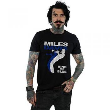 Männer T-Shirt Miles Davis in Blau/Schwarz